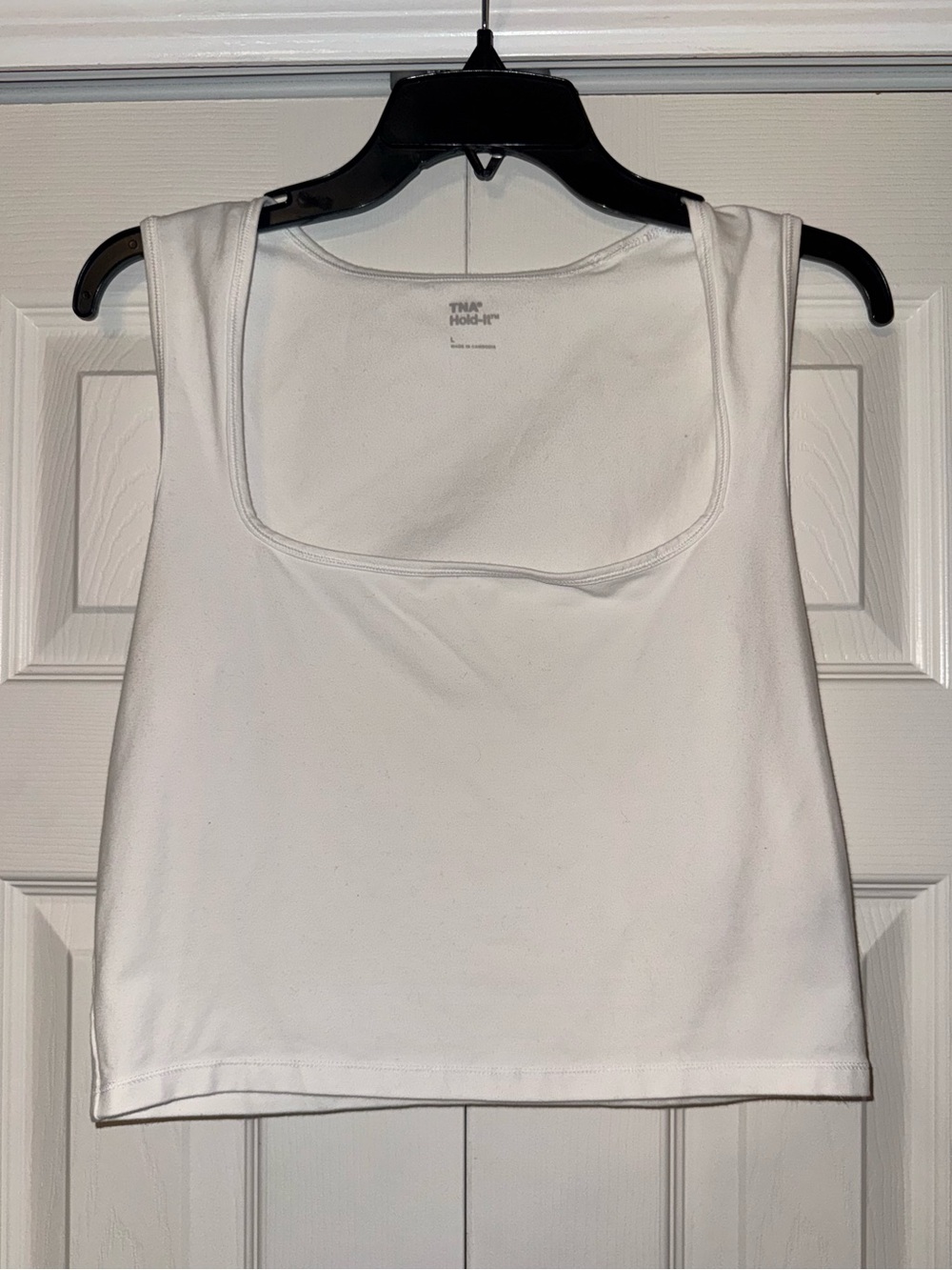 TNA Hold-It White Cropped Tank Top